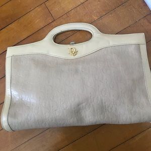 Rare leather, vintage Christian Dior clutch